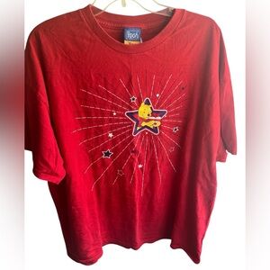 Vintage 90s Winnie the Pooh Women’s XXL Red, White,‎ Blue Print Graphic Tee